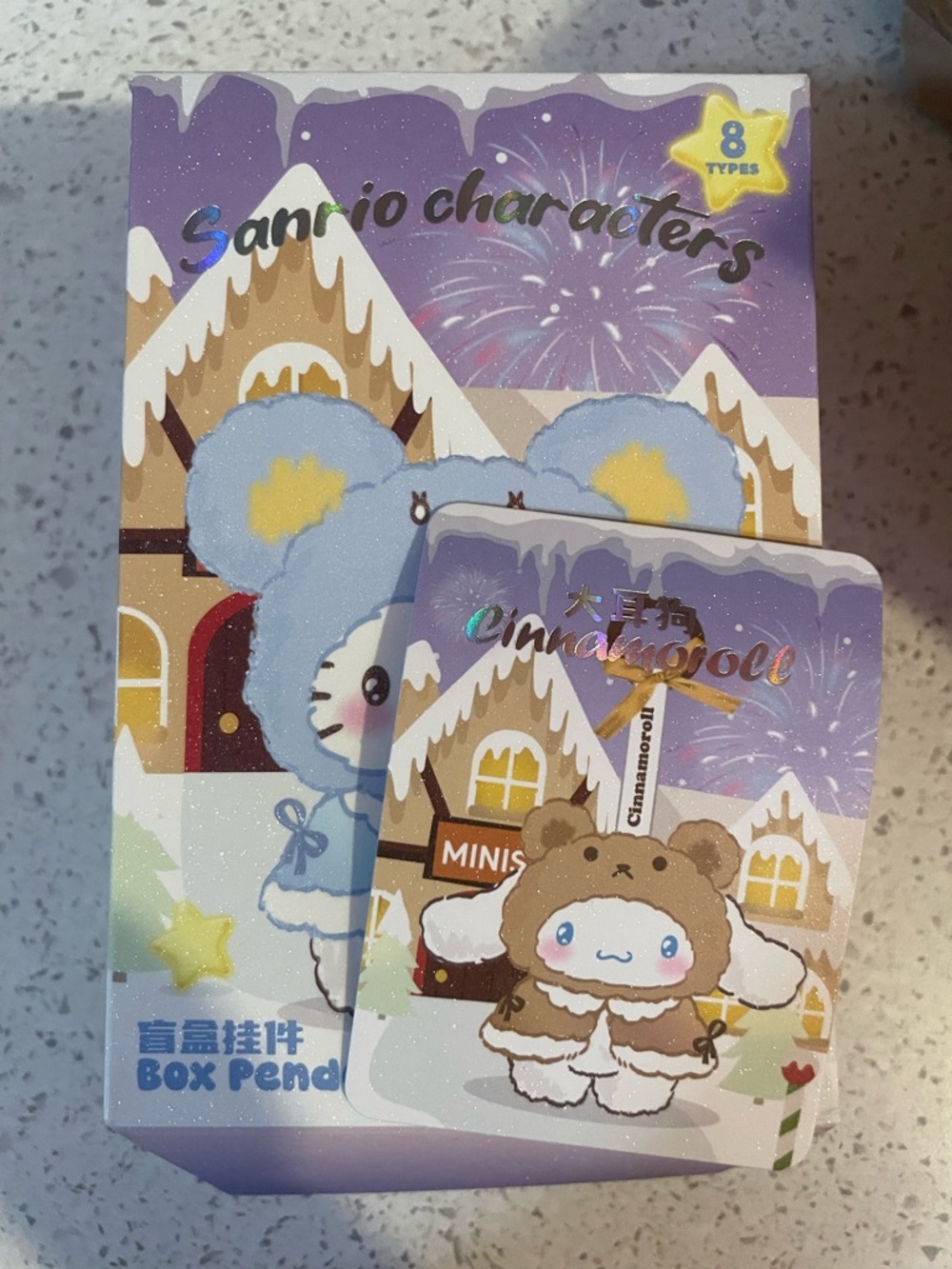 Sanrio Cinnamoroll Winter Characters Pencil Box - Purple & Light Blue